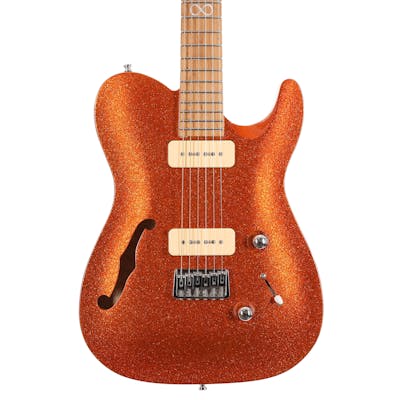 Chapman ML3 Pro Traditional Semi-Hollow Electric Guitar in Burnt Orange Sparkle
